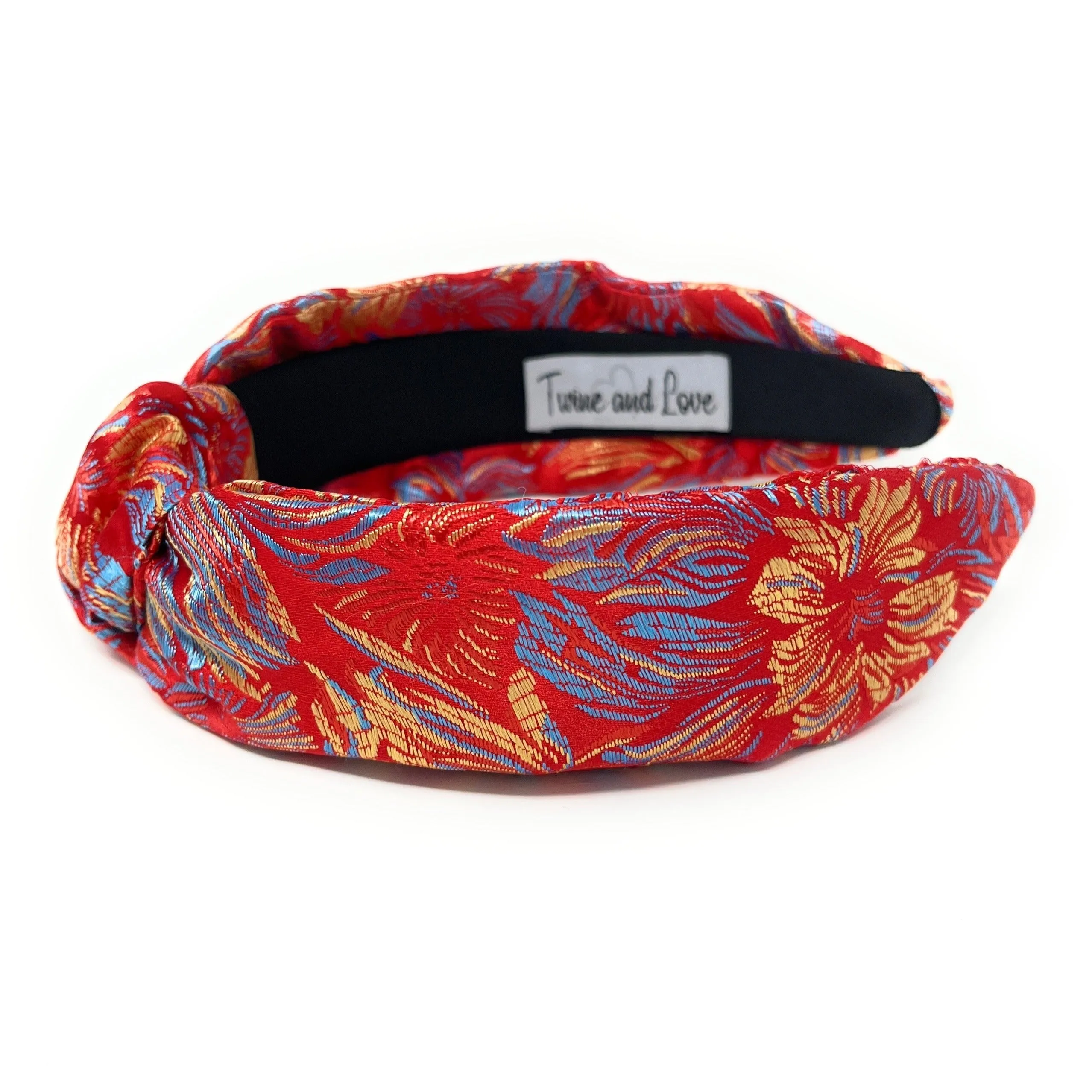 Red Oriental Knot Headband