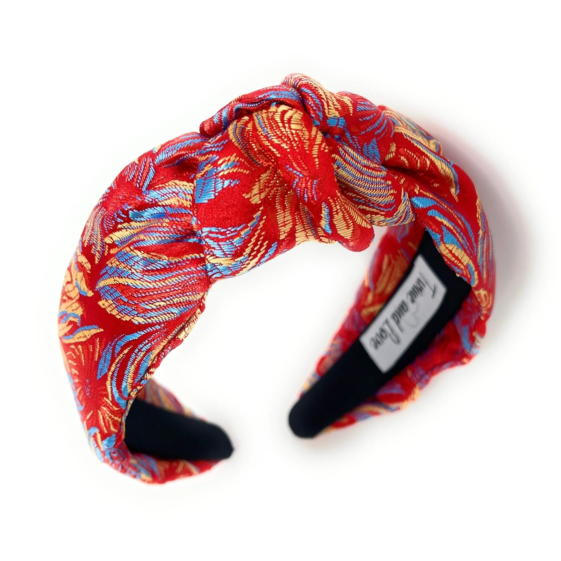 Red Oriental Knot Headband
