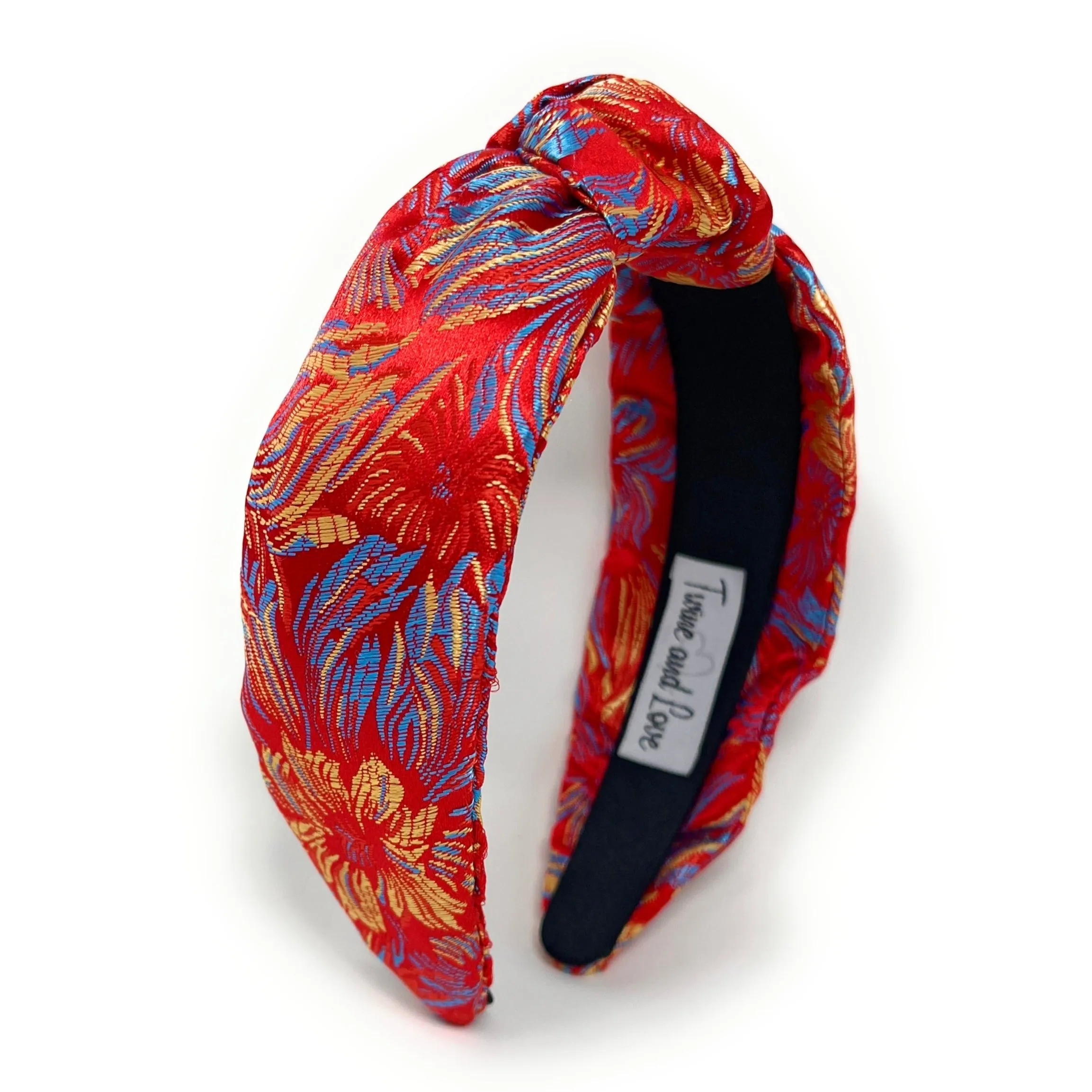 Red Oriental Knot Headband