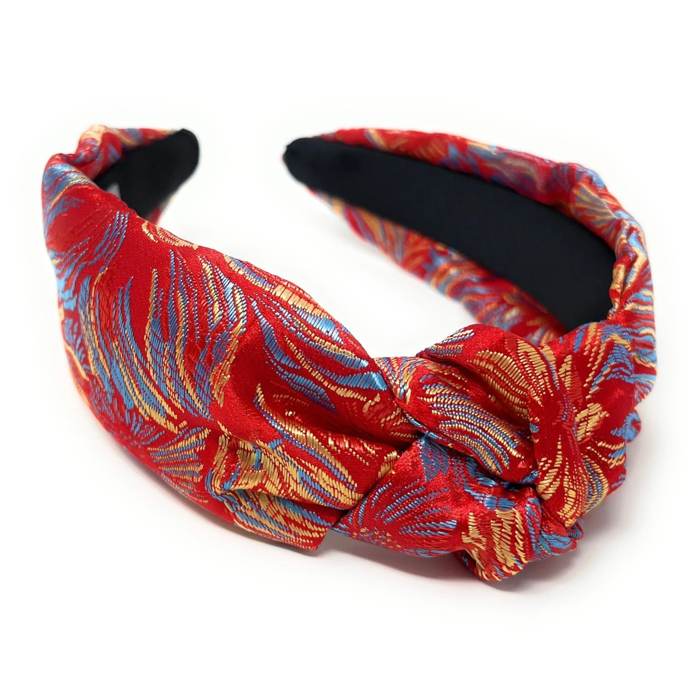 Red Oriental Knot Headband