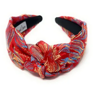 Red Oriental Knot Headband