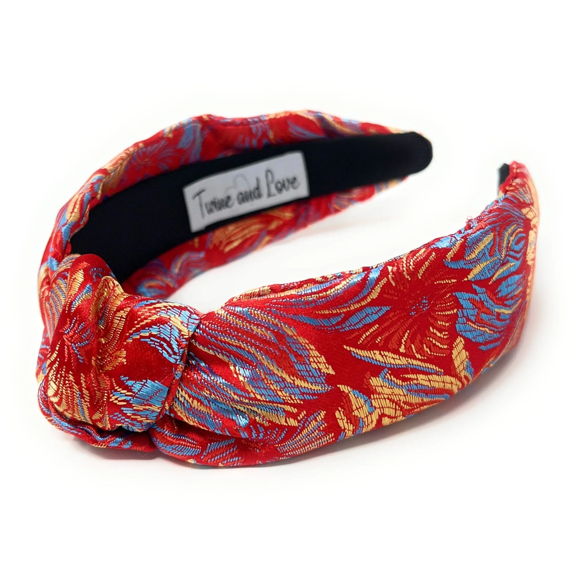 Red Oriental Knot Headband