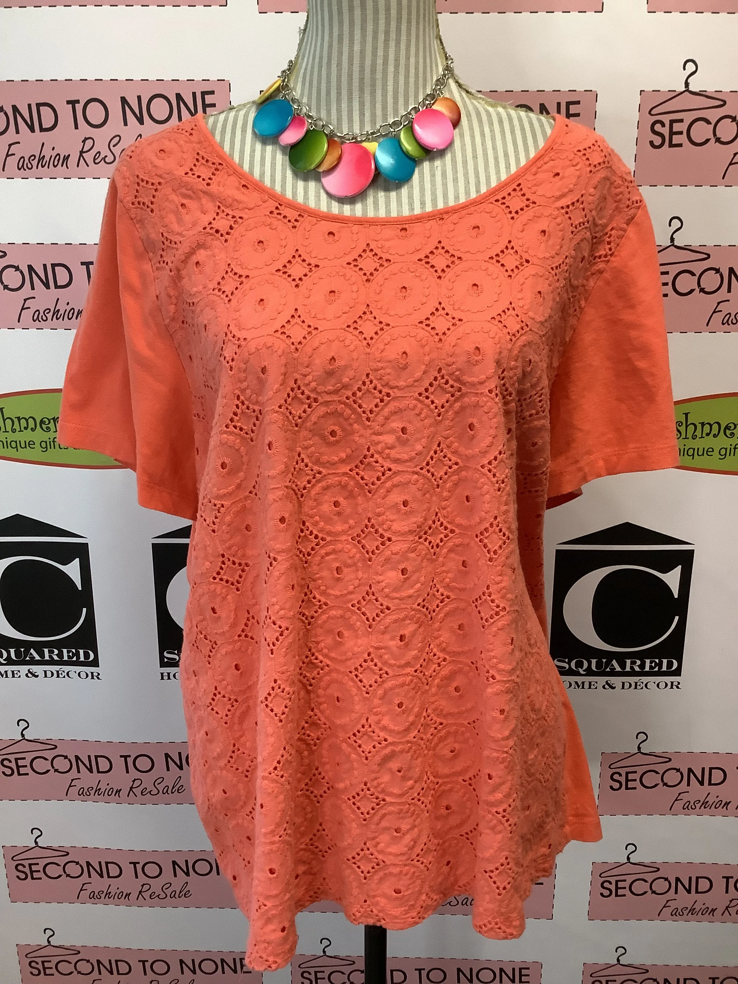 Reitmans Coral Top (Size 3X)