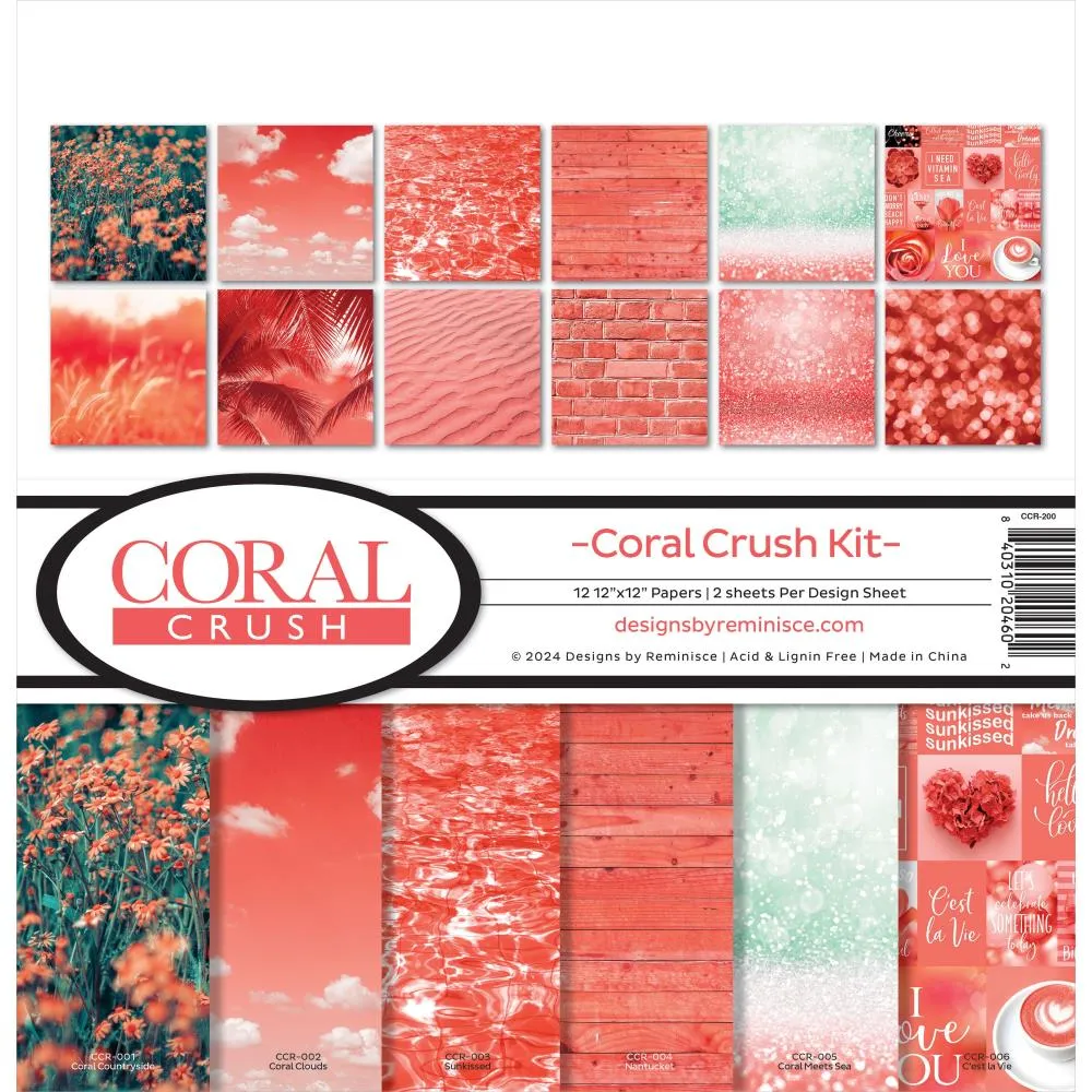 Reminisce Collection Kit 12"X12" Coral Crush