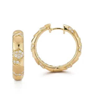 RENNA Aegean Gold Hoop Earrings