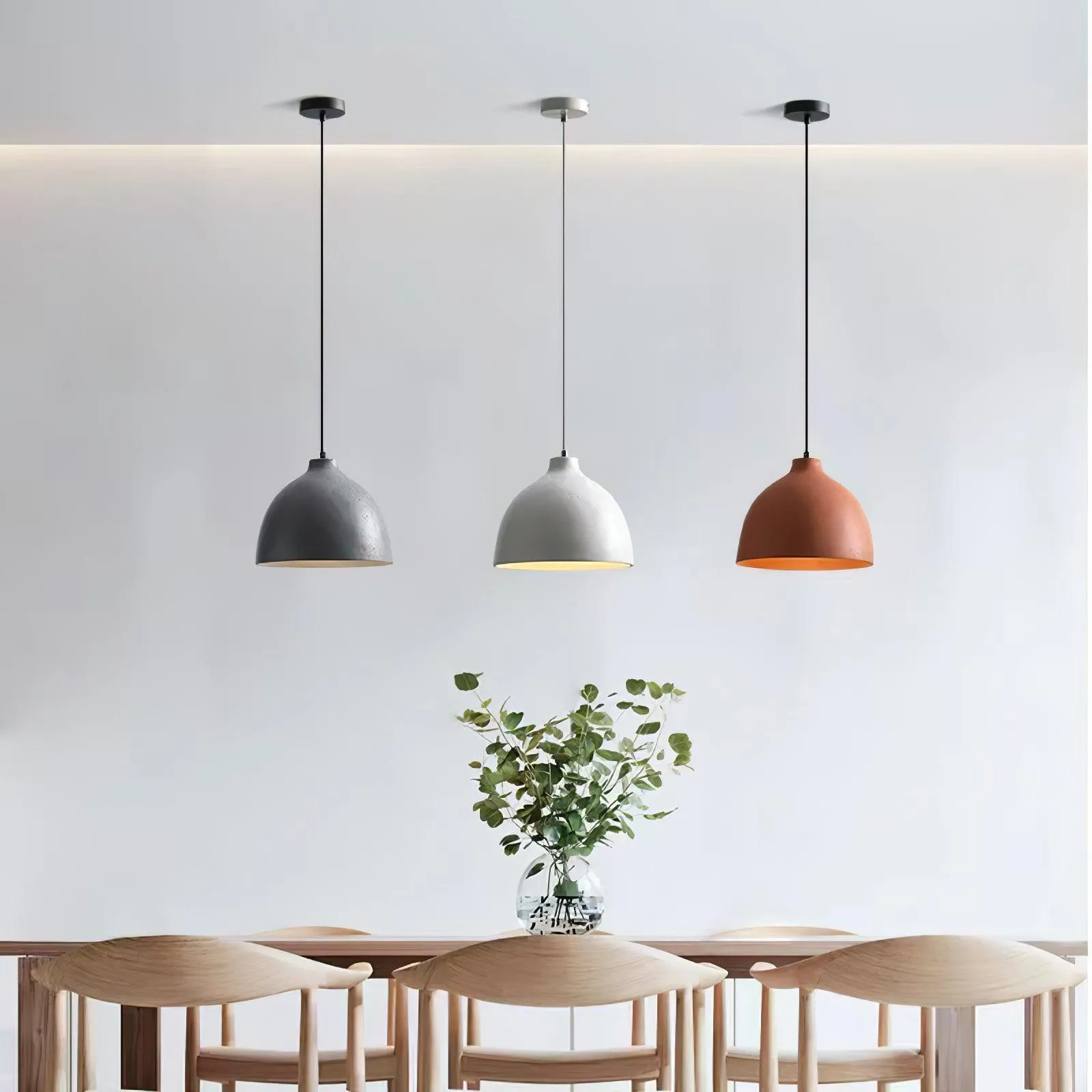 Resin Bowl Pendant Lamp