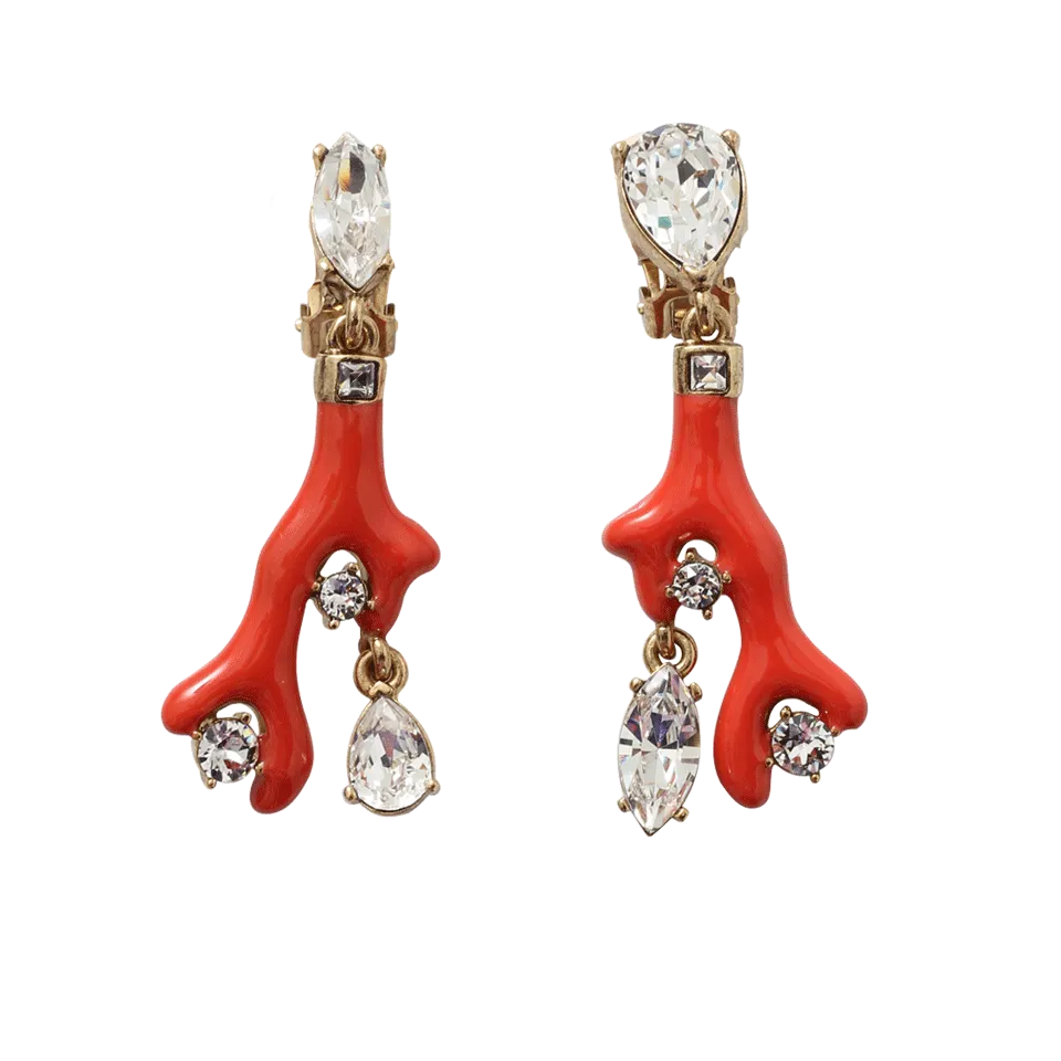 Resin Coral Earrings