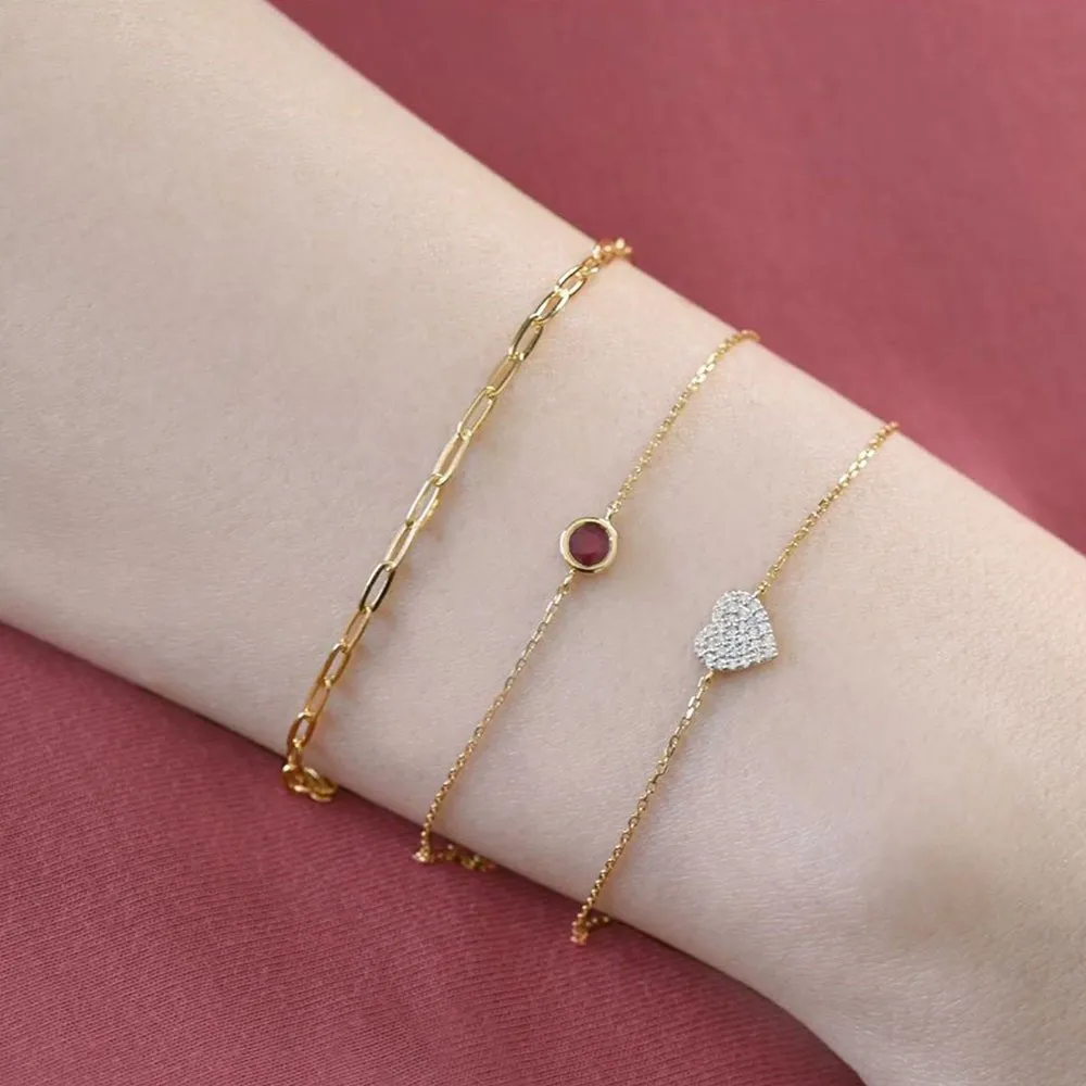 Round Ruby Bracelet