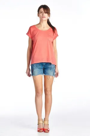 Round Scoop Net Short Sleeve Tee