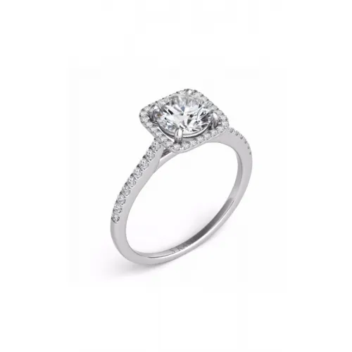 S Kashi & Sons Halo Engagement Ring EN7330-1WG