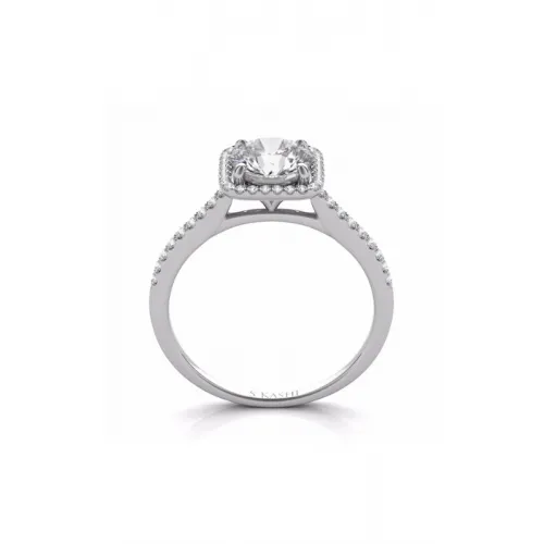 S Kashi & Sons Halo Engagement Ring EN7330-1WG
