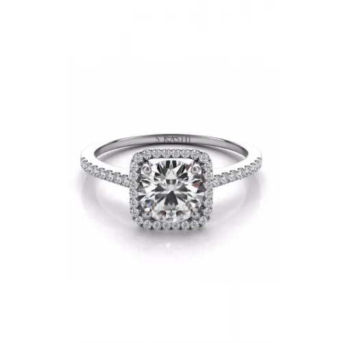 S Kashi & Sons Halo Engagement Ring EN7330-1WG