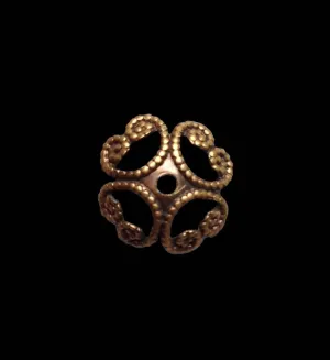 Scalloped Bead Cap Brass Stamping