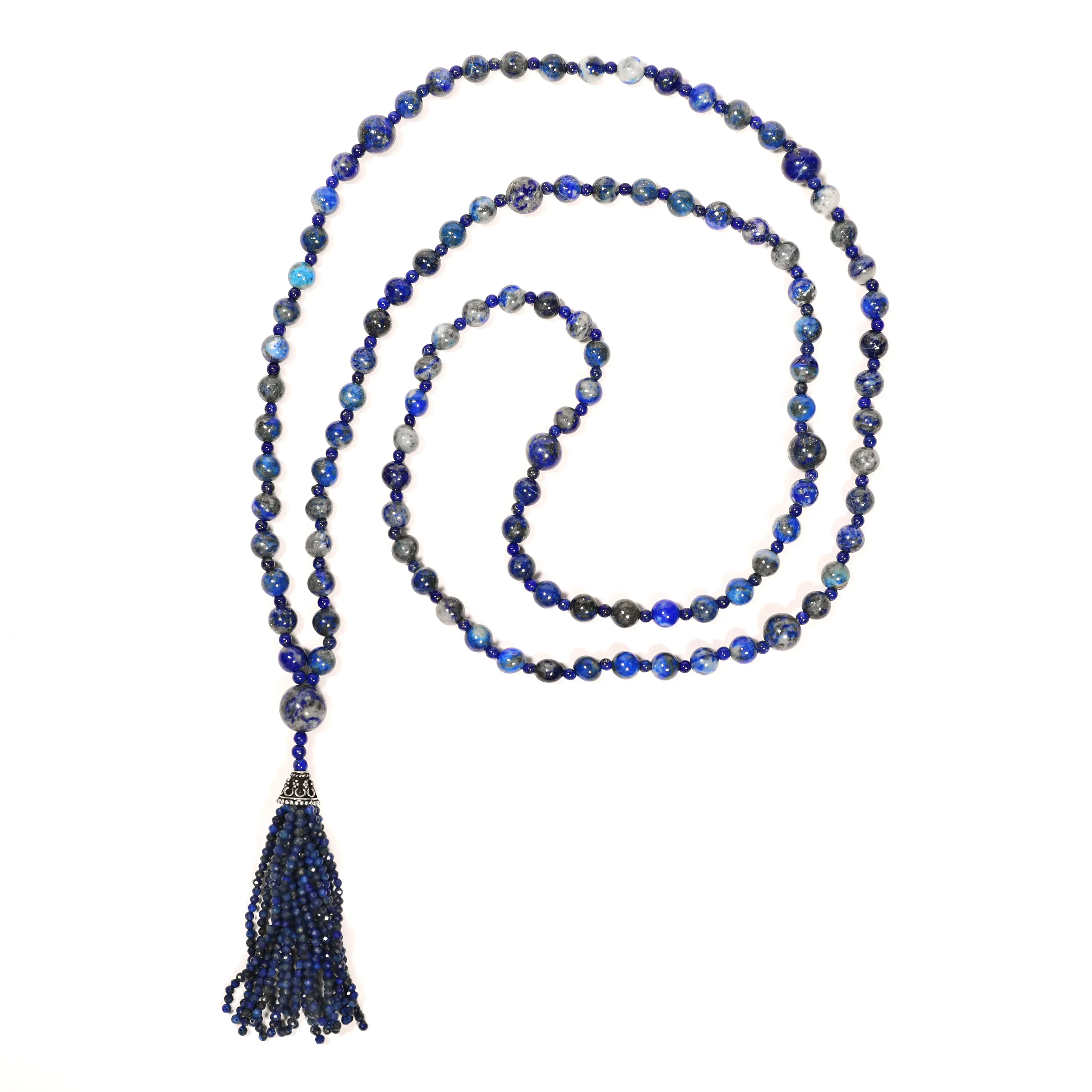 Semi Precious Lapis Lazuli Mala