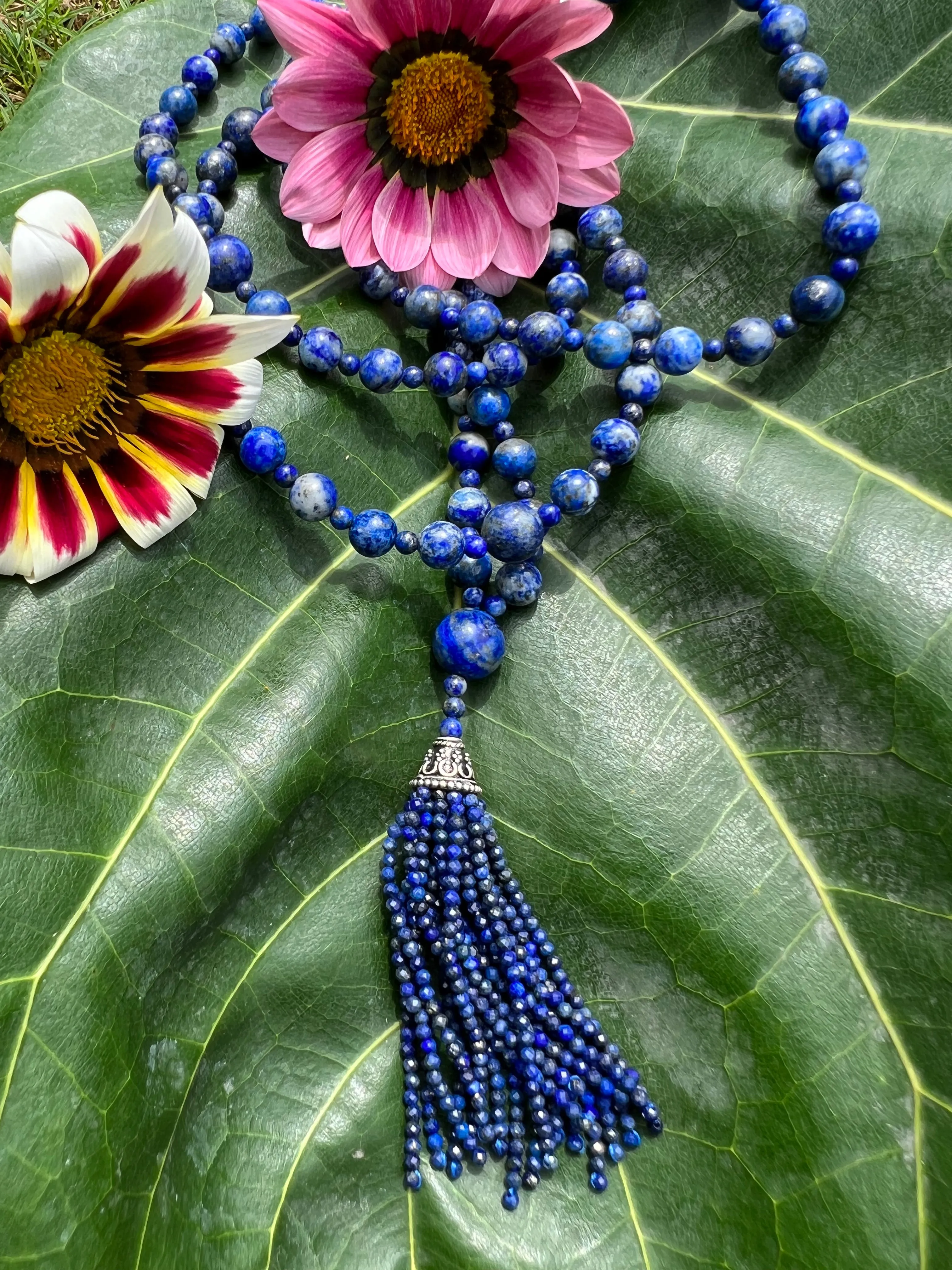 Semi Precious Lapis Lazuli Mala