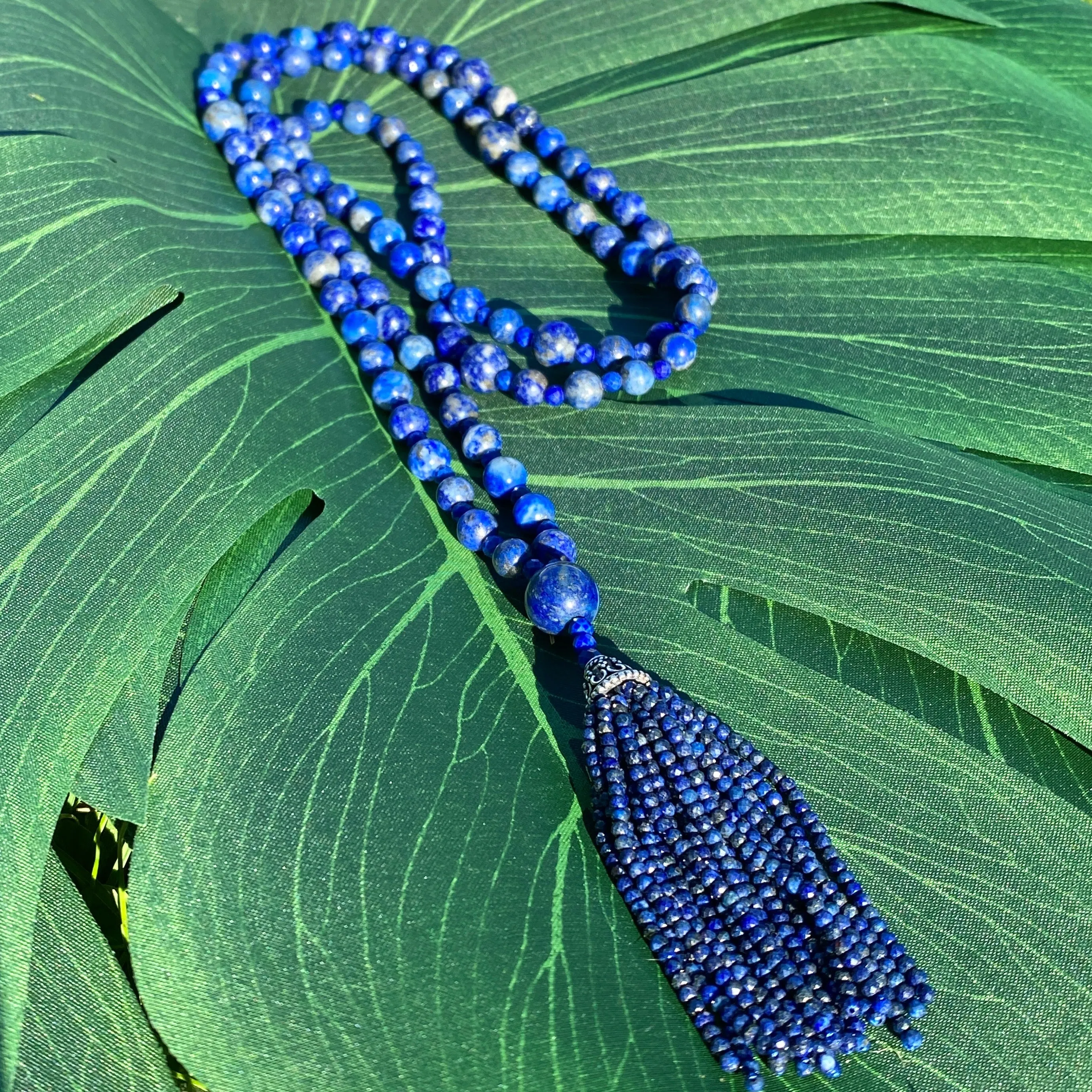 Semi Precious Lapis Lazuli Mala