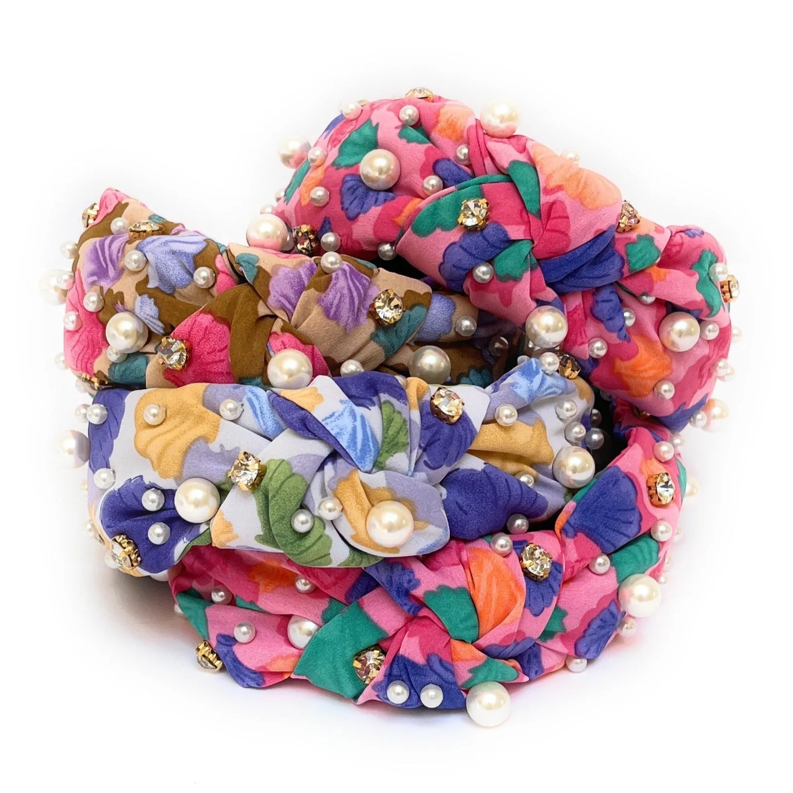 Shells Jeweled Knotted Headband (more colors)