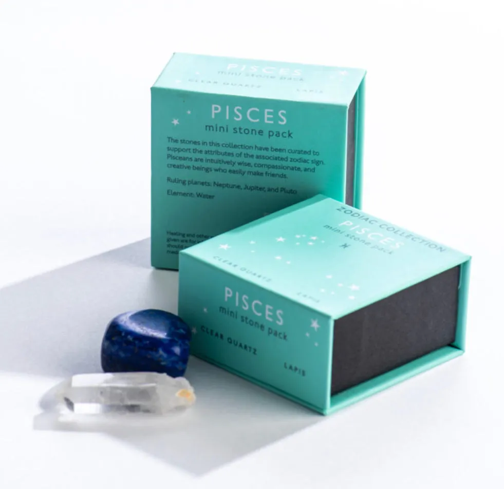 Shoppe Geo Pisces Zodiac Mini Stone Pack