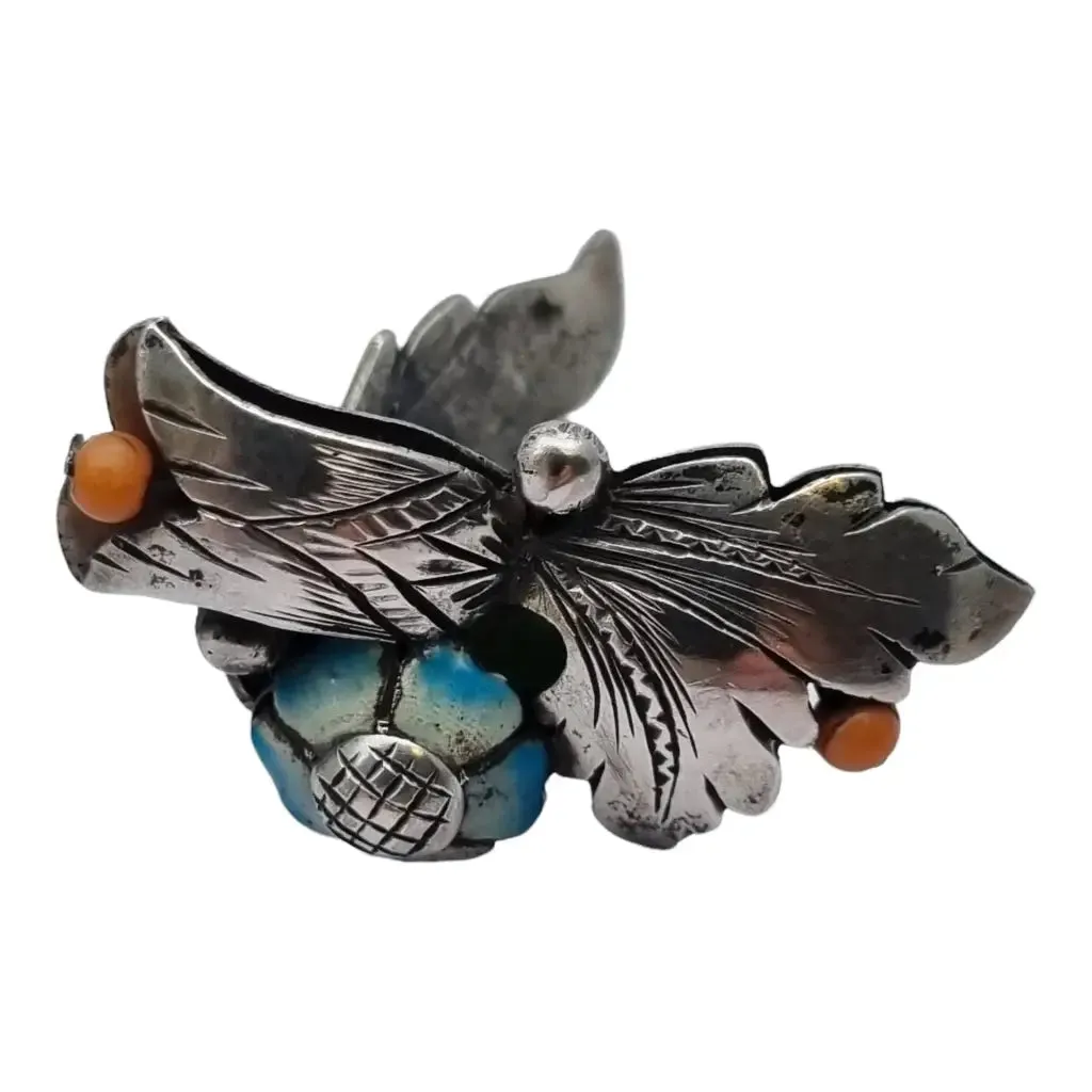 Silver art deco earrings for women, flower earrings.