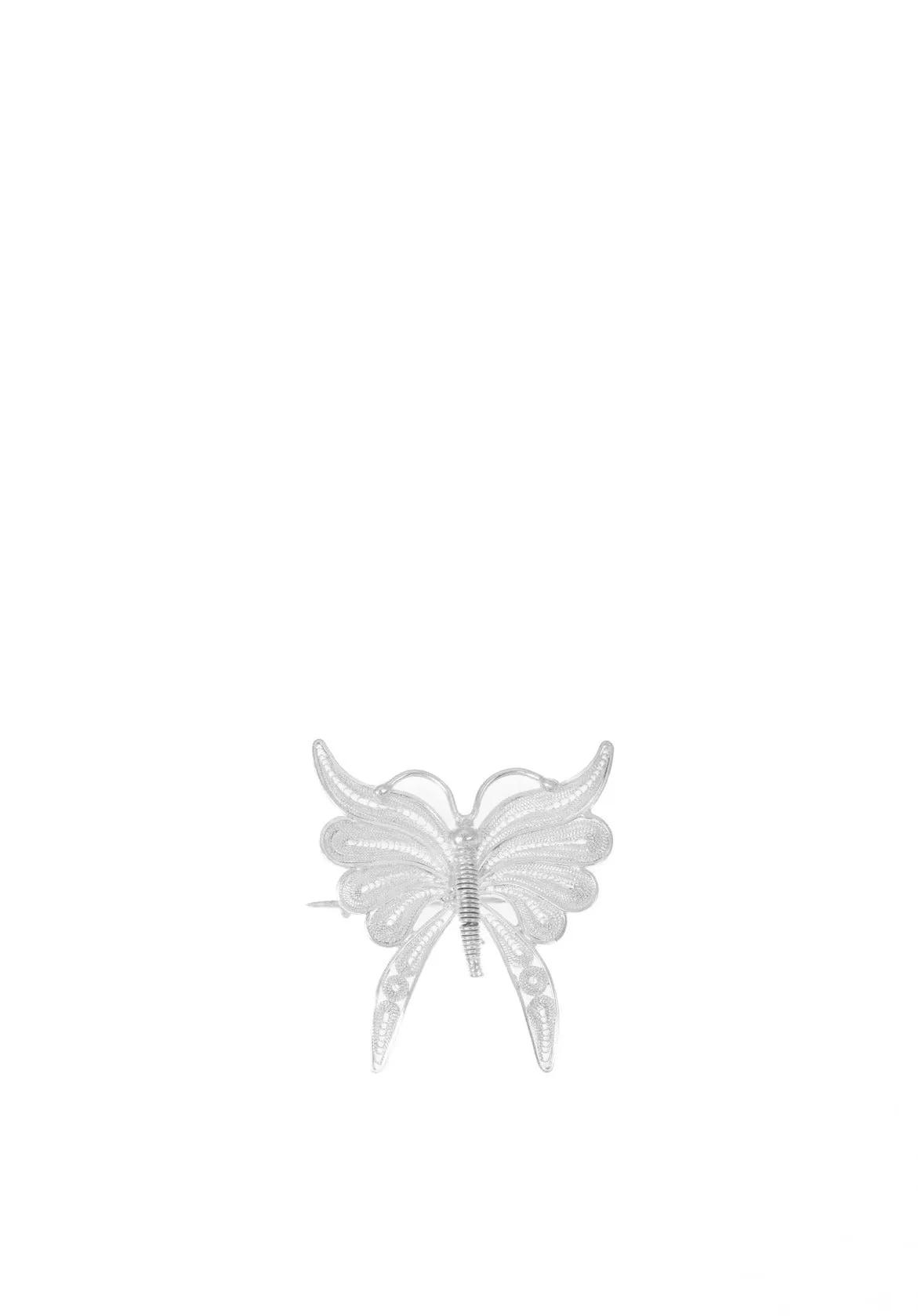 Silver Filigree Butterfly Pin