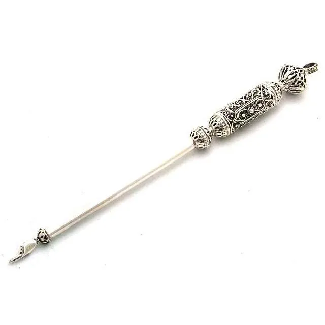 Silver Filigree Yad Torah Pointer