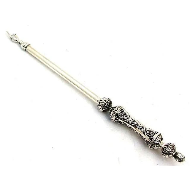 Silver Filigree Yad Torah Pointer