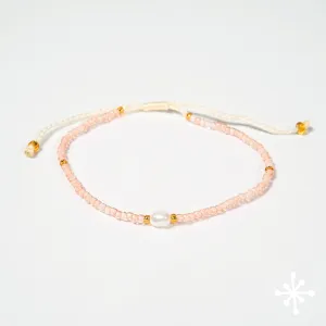 Single Pearl Anklet with Seed Beads