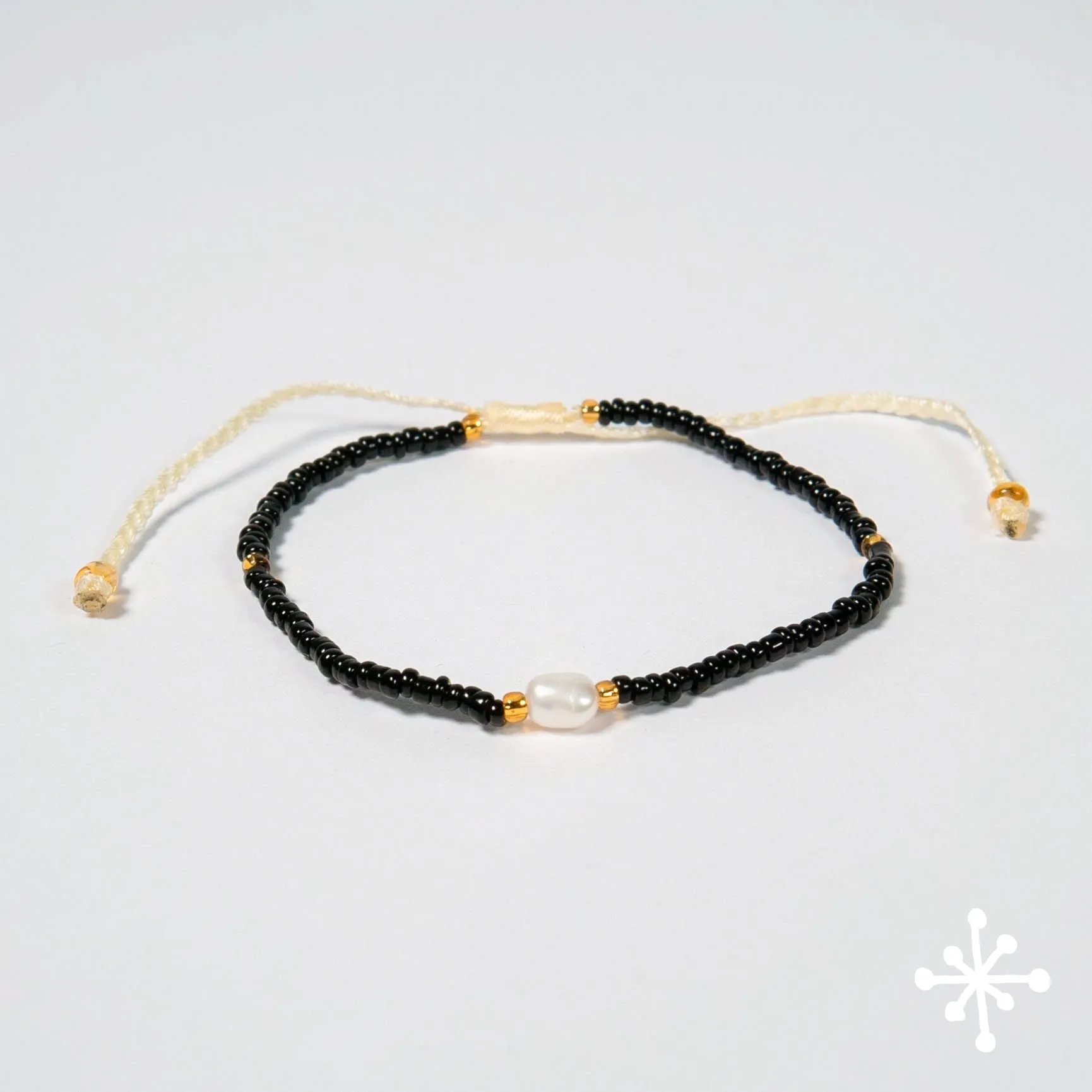 Single Pearl Anklet with Seed Beads