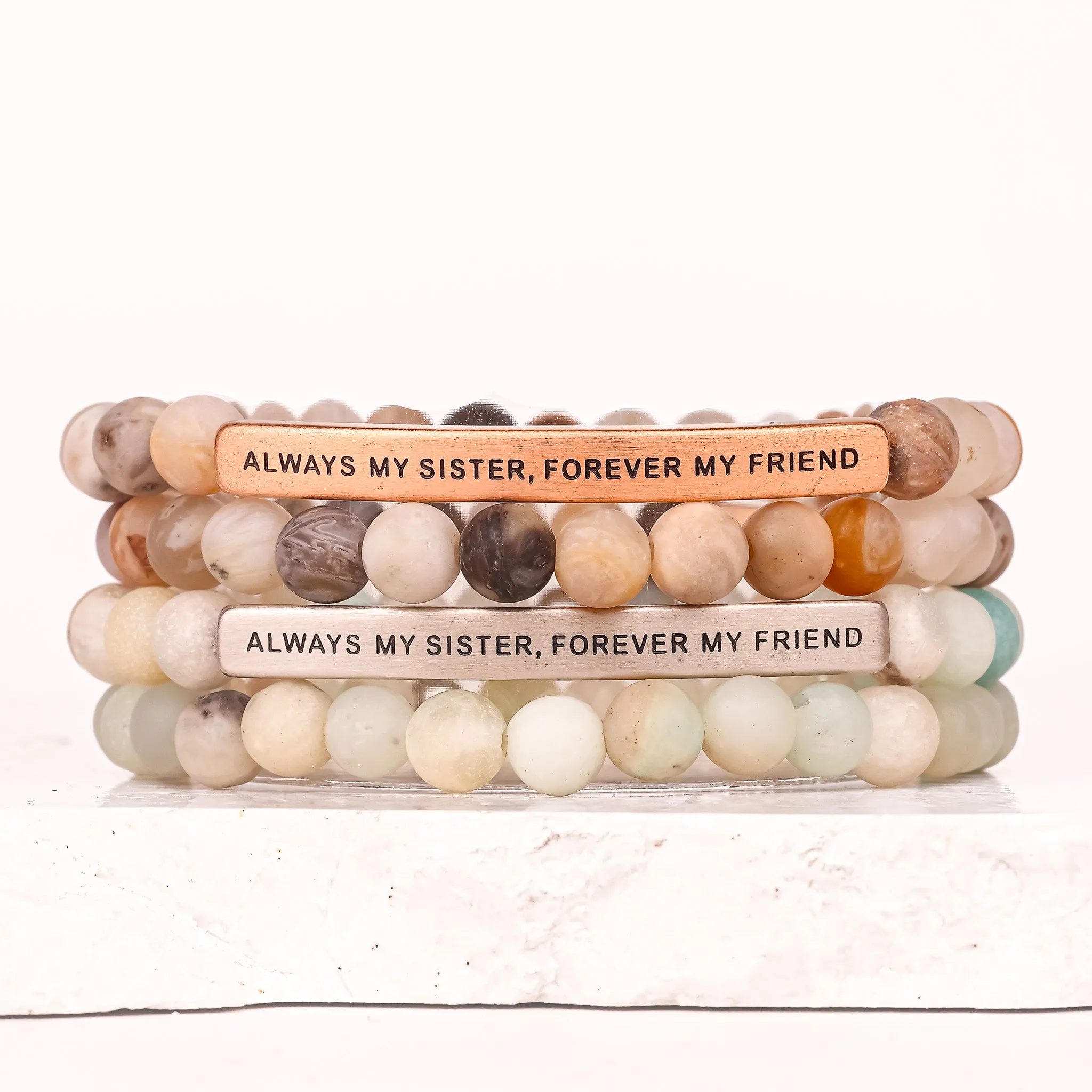 SISTER/SISTER GIFT SET - BAMBOO&AMAZONITE