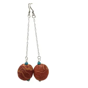Sponge Coral Drop Earrings