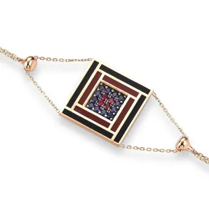 Square Enameled Bracelet