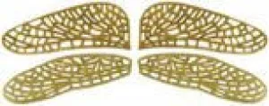 Stained Glass Supplies - Dragonfly Brass Finish Wing Filigree, one set/4