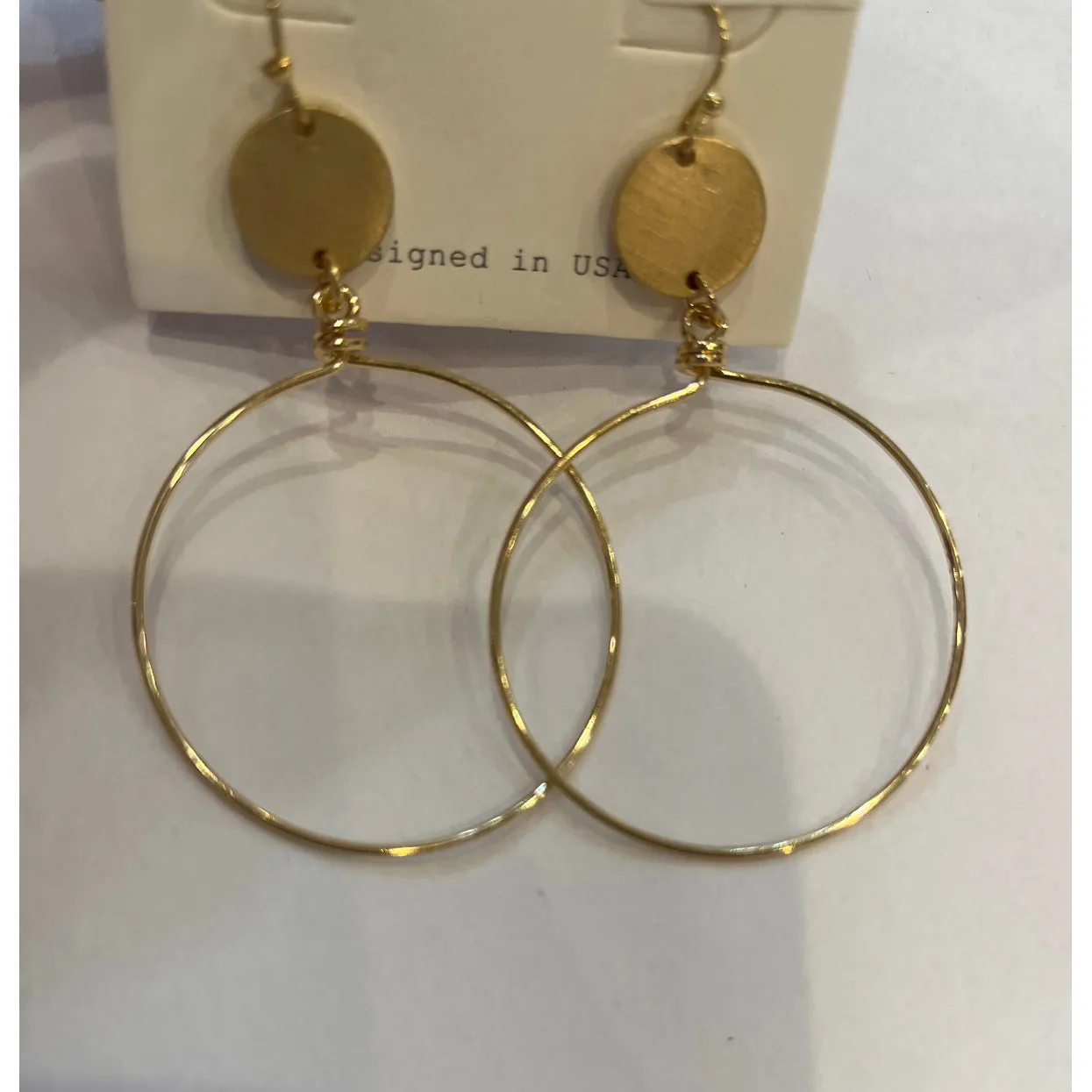 Stay Shining Geometric Dainty Hoop