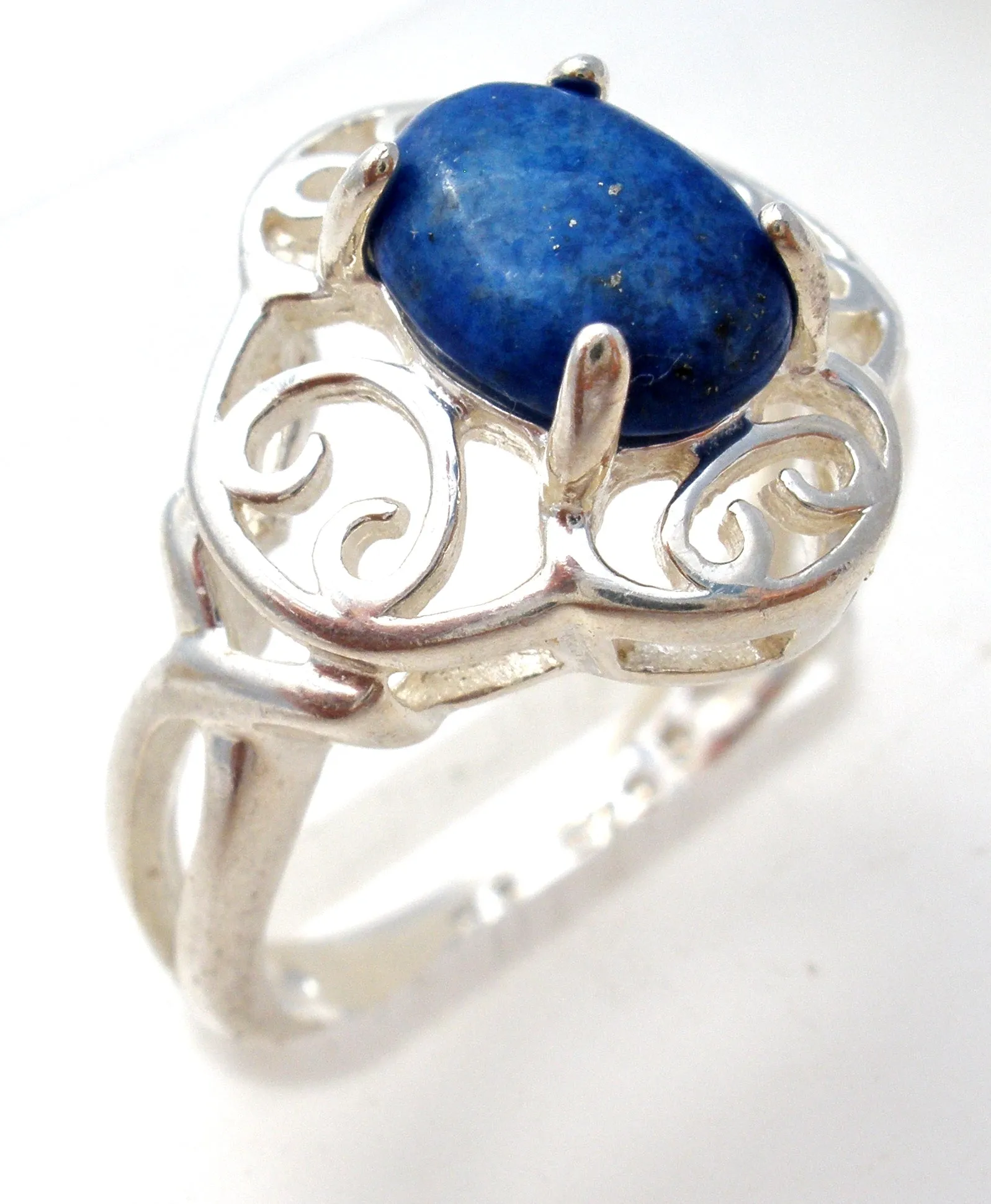 Sterling Silver Lapis Lazuli Ring Size 5