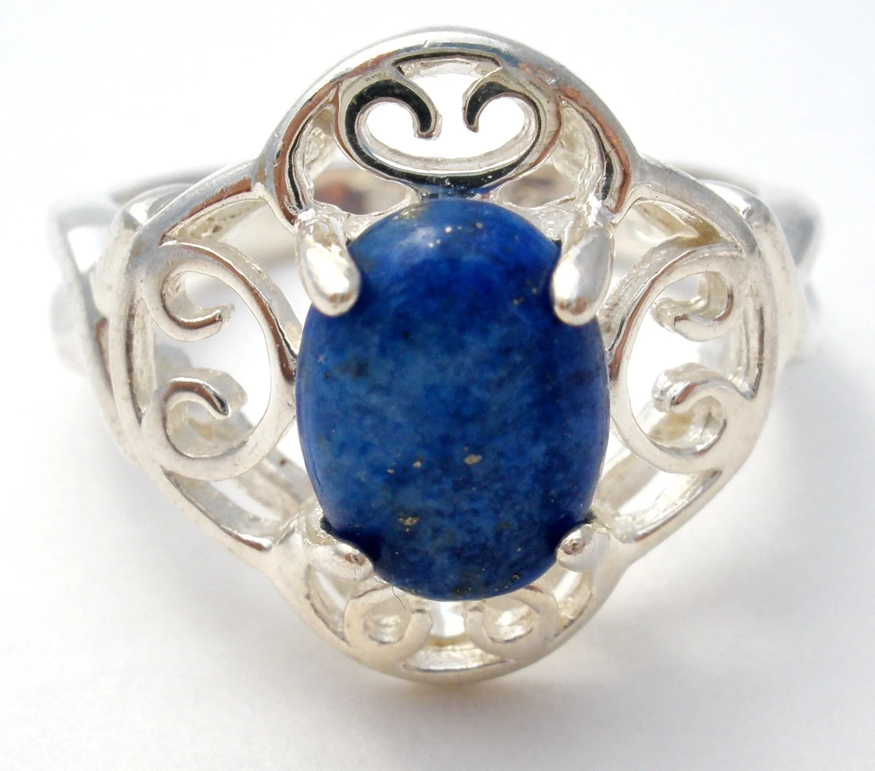 Sterling Silver Lapis Lazuli Ring Size 5