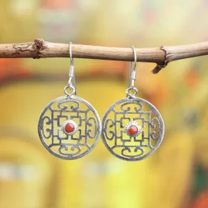Sterling Silver Mandala Earrings