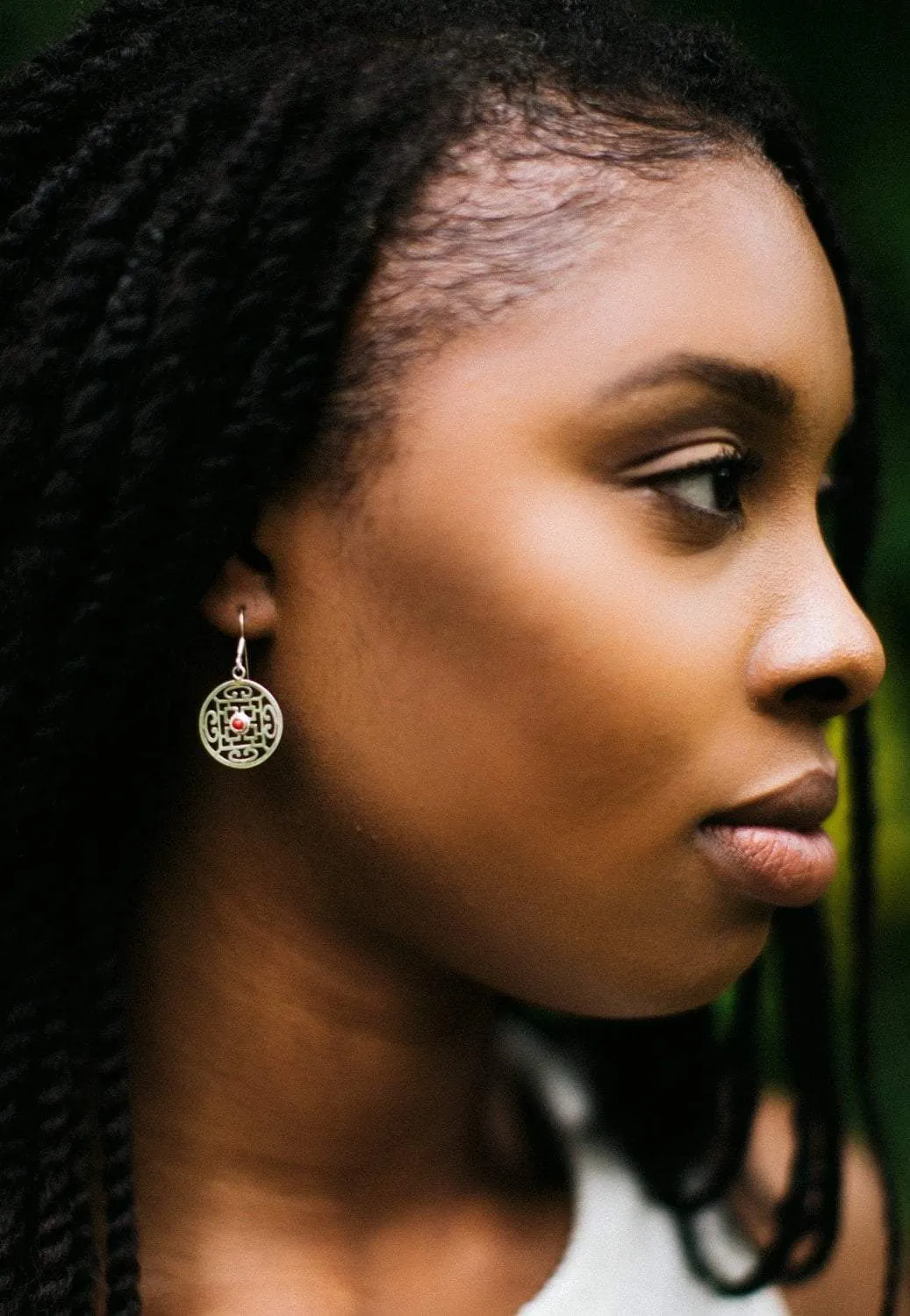 Sterling Silver Mandala Earrings