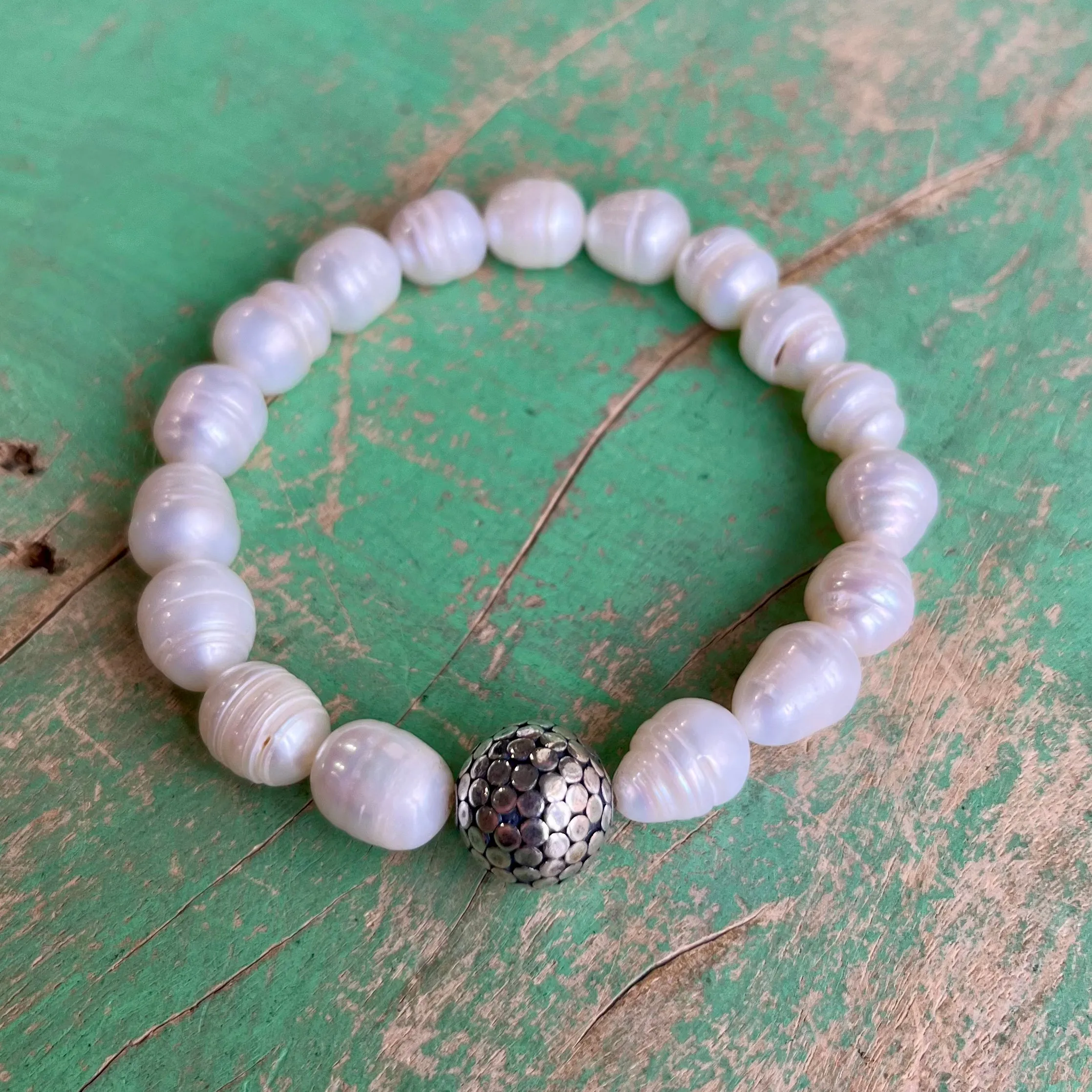 Sterling Silver Pearl Bracelet