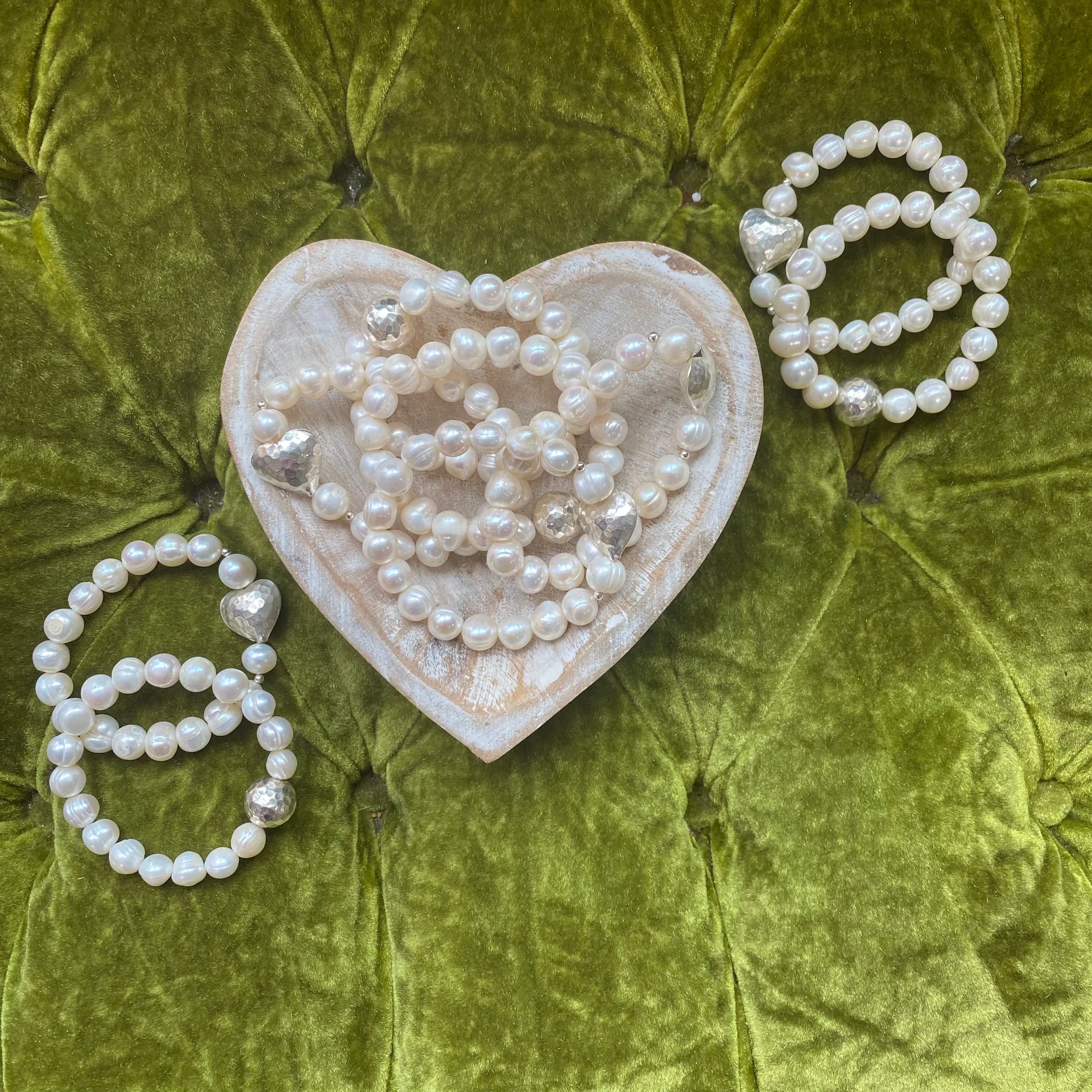 Sterling Silver Pearl Bracelet