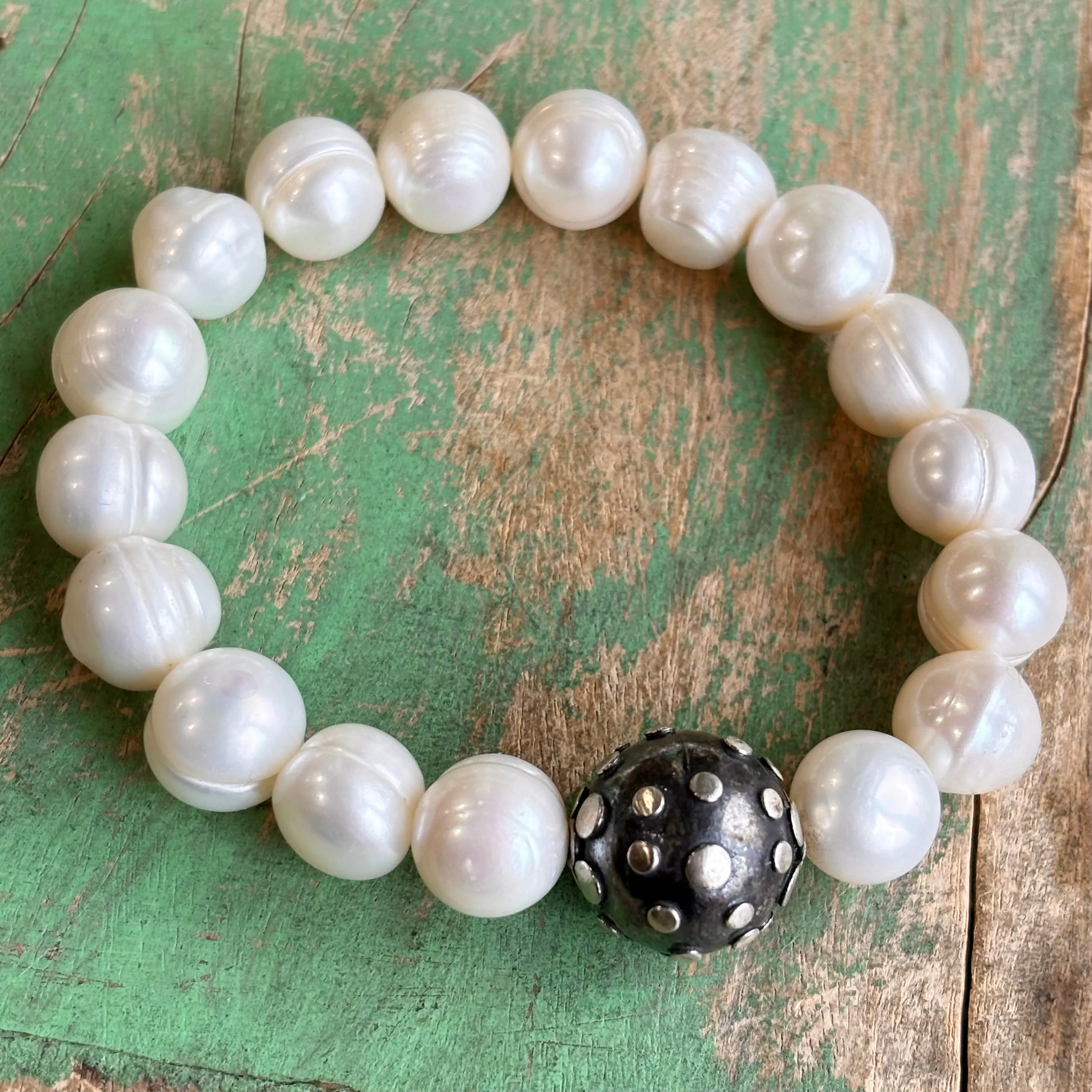 Sterling Silver Pearl Bracelet