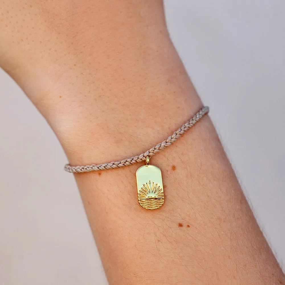 Sundown Gold Charm Bracelet in Sand by Pura Vida