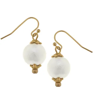 Susan Shaw - Earrings - Small Cotton Pearl