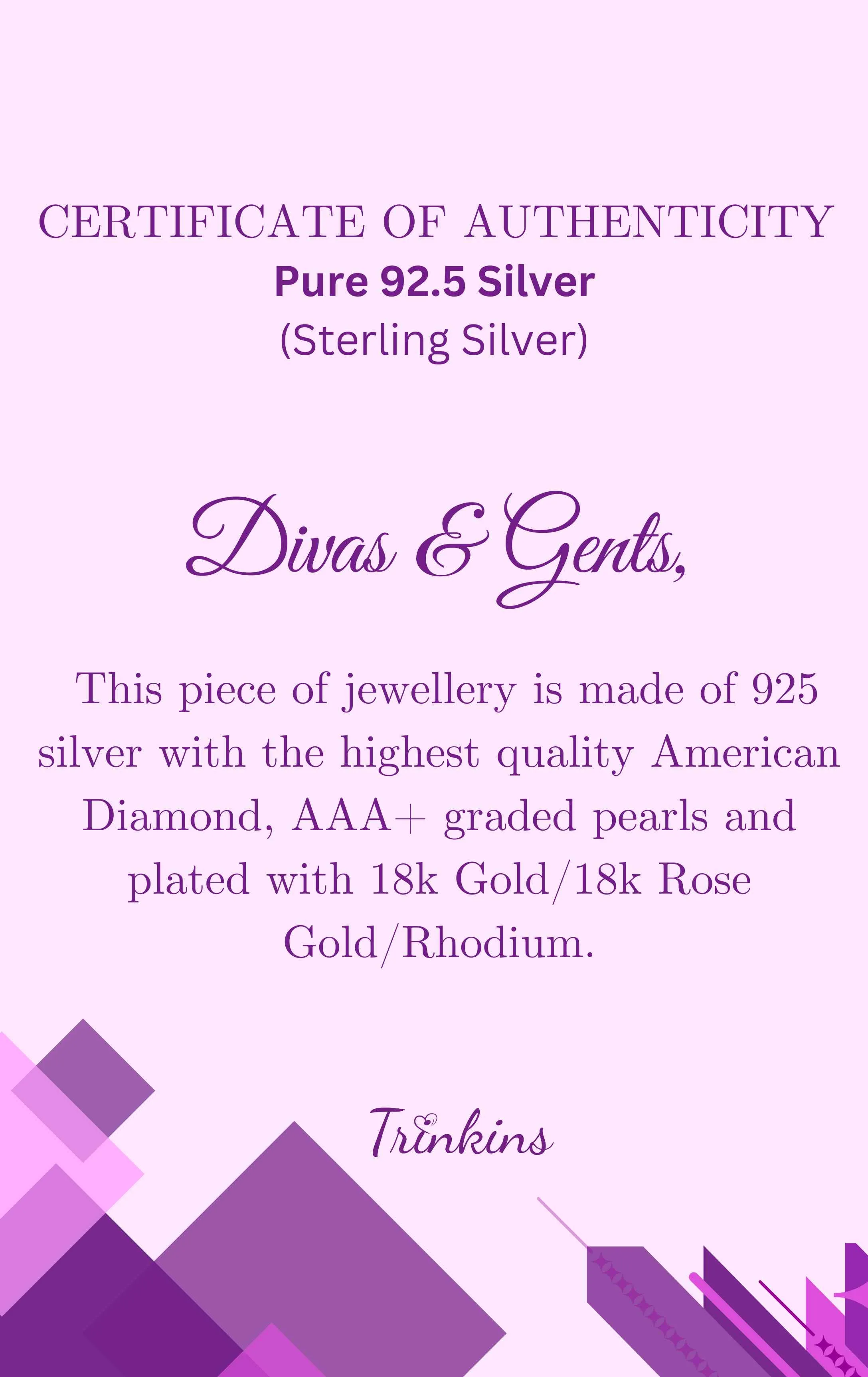 Swan Spun Rose Gold Pendant Set