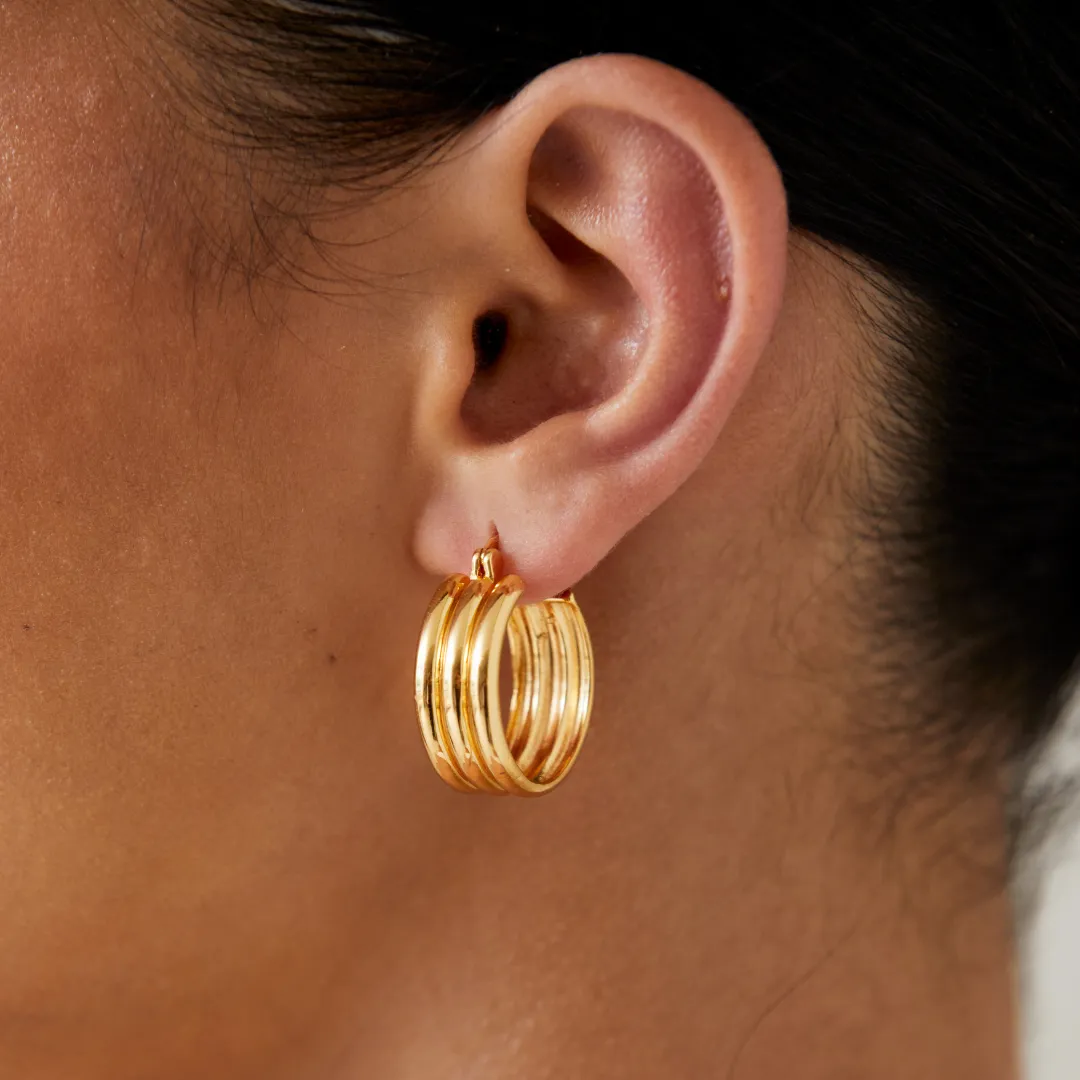 Tessa Hoop Earrings - Gold