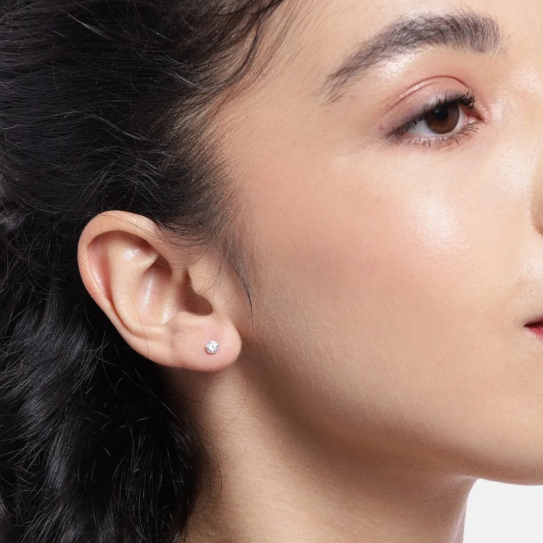 Triple-CZ 925 Sterling Silver Earring Combo