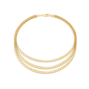 Triple Mini Cuban Link Anklet