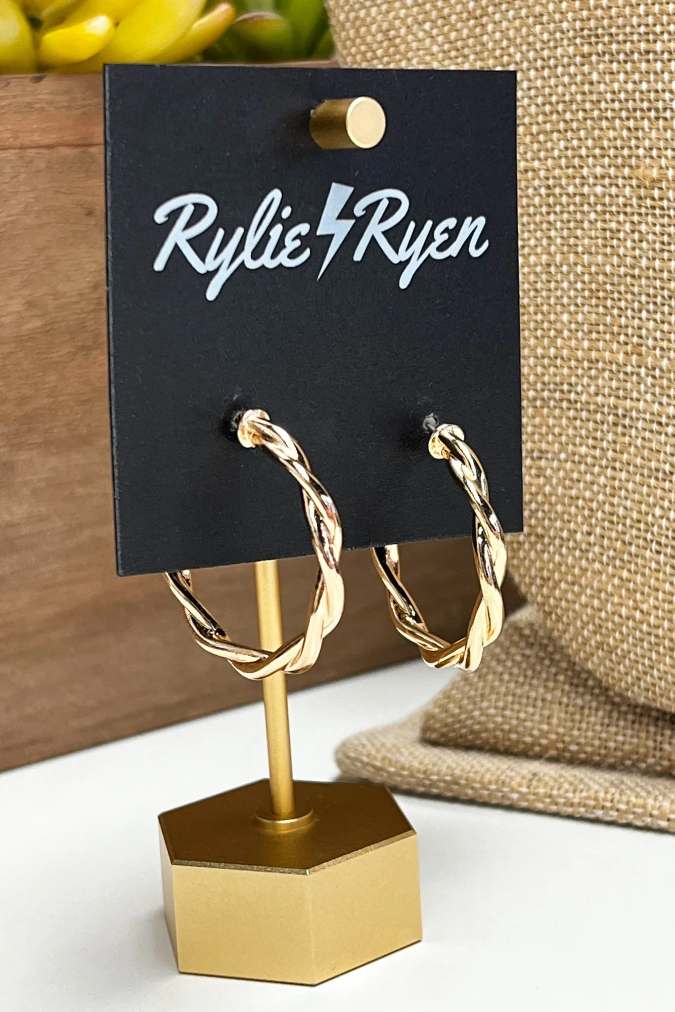 Twist and Turn Hoop Earrings
