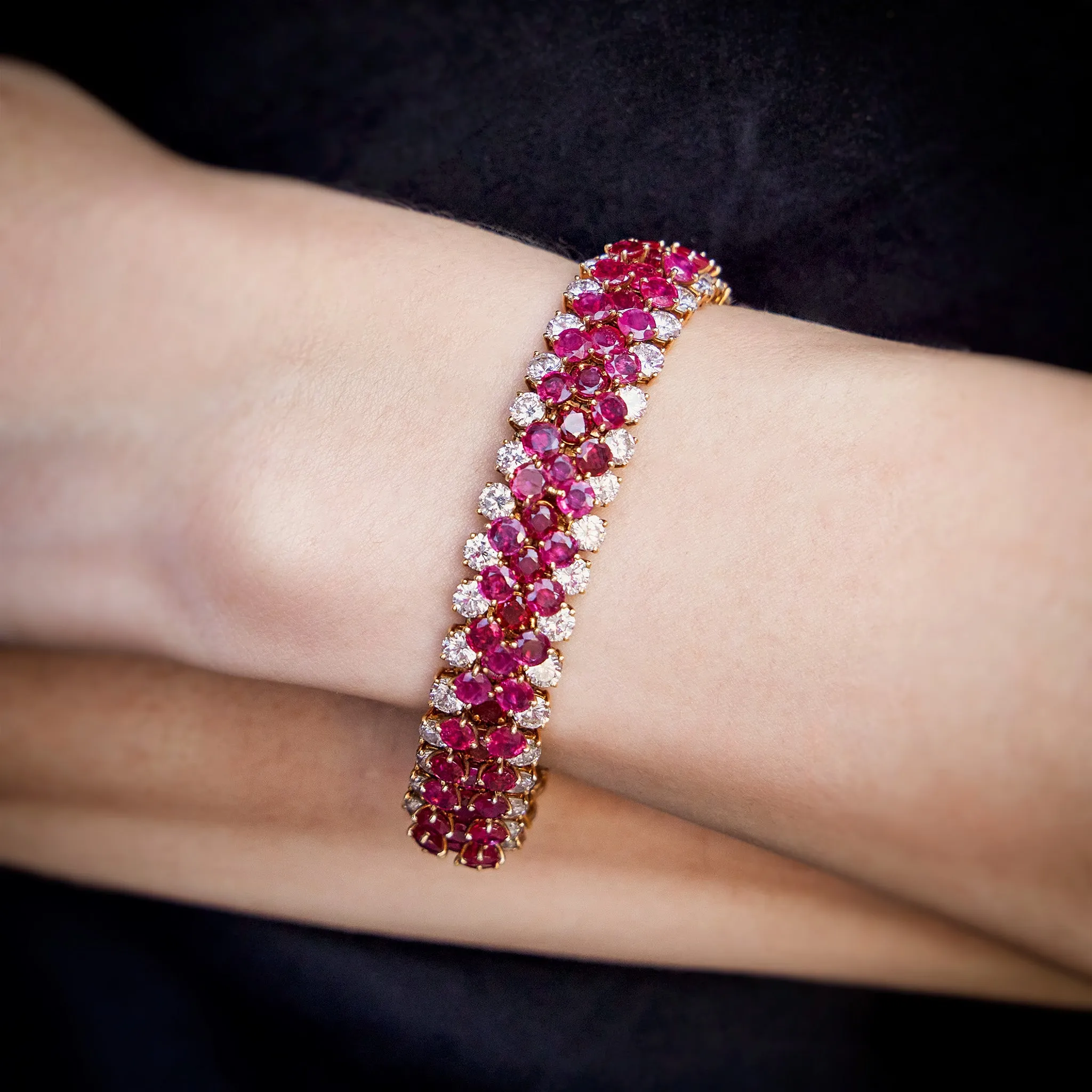 Van Cleef & Arpels No-Heat Burma Ruby Bracelet
