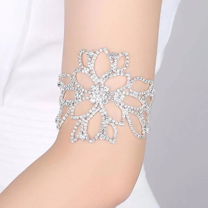 Versatile 2 in 1 - Silver Crystal Bracelets  Ankle Bracelets & Bangles