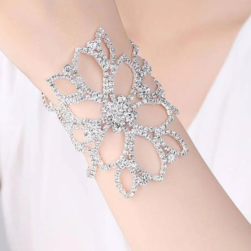 Versatile 2 in 1 - Silver Crystal Bracelets  Ankle Bracelets & Bangles